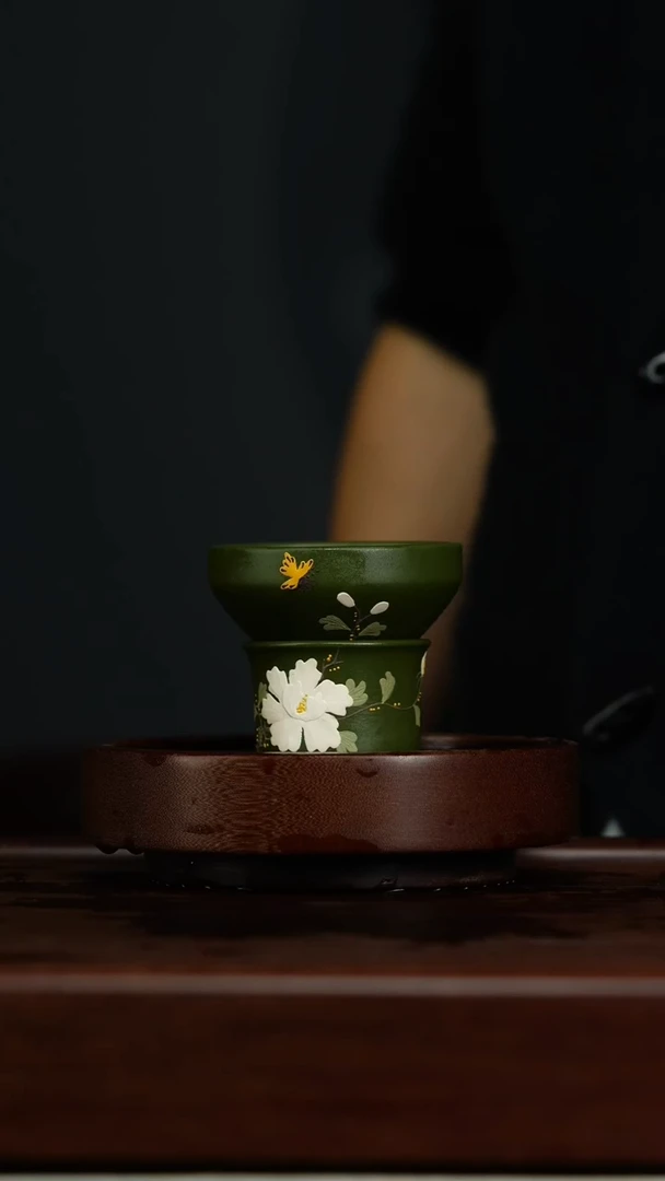 【闪购商品】紫砂茶壶d44茶漏绿泥料