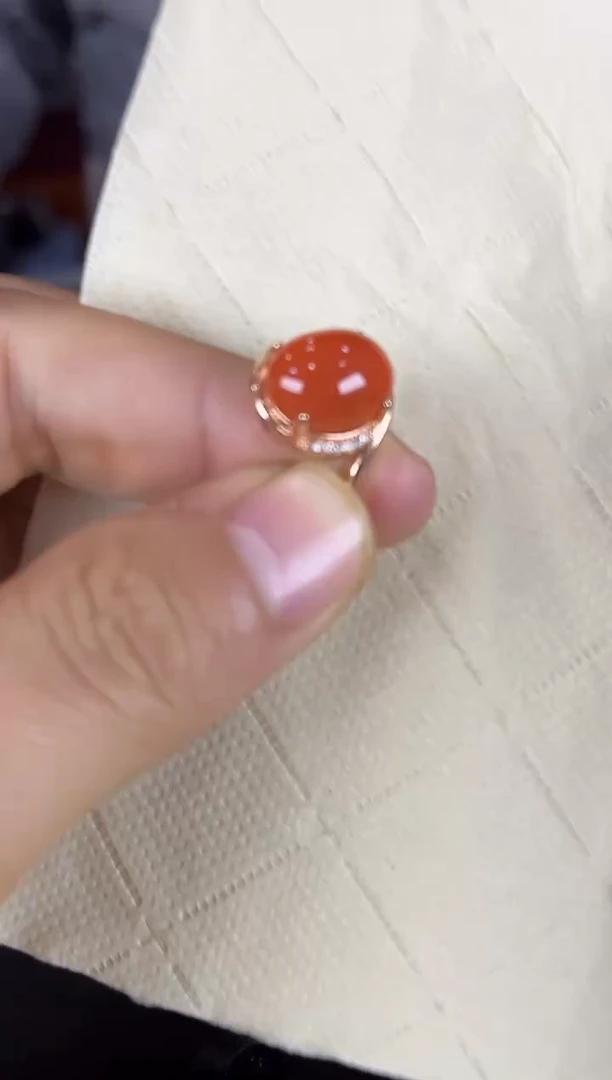 保山天然南红戒指