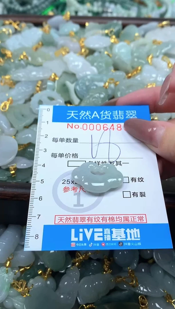 颈饰未镶嵌翡翠净货挂件-6489