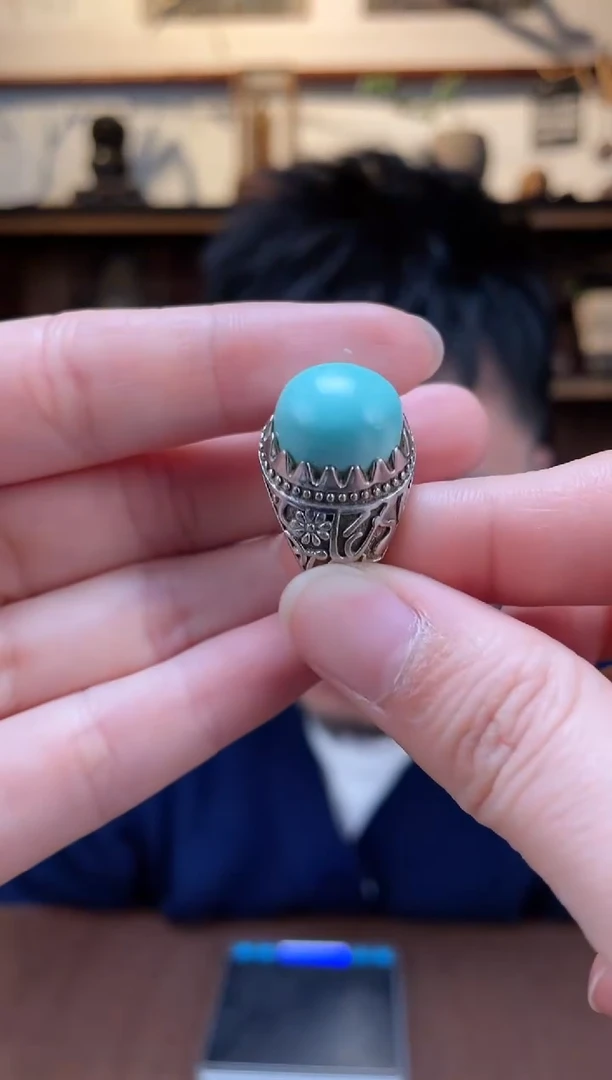 【闪购商品】绿松石戒指银S925镶嵌06绿松石戒指LX