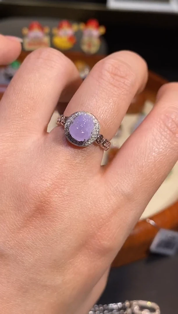 【闪购商品】翡翠戒指18K金镶嵌戒指