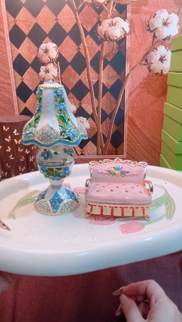 锌合金珐琅首饰盒默认微瑕拆盒不退～