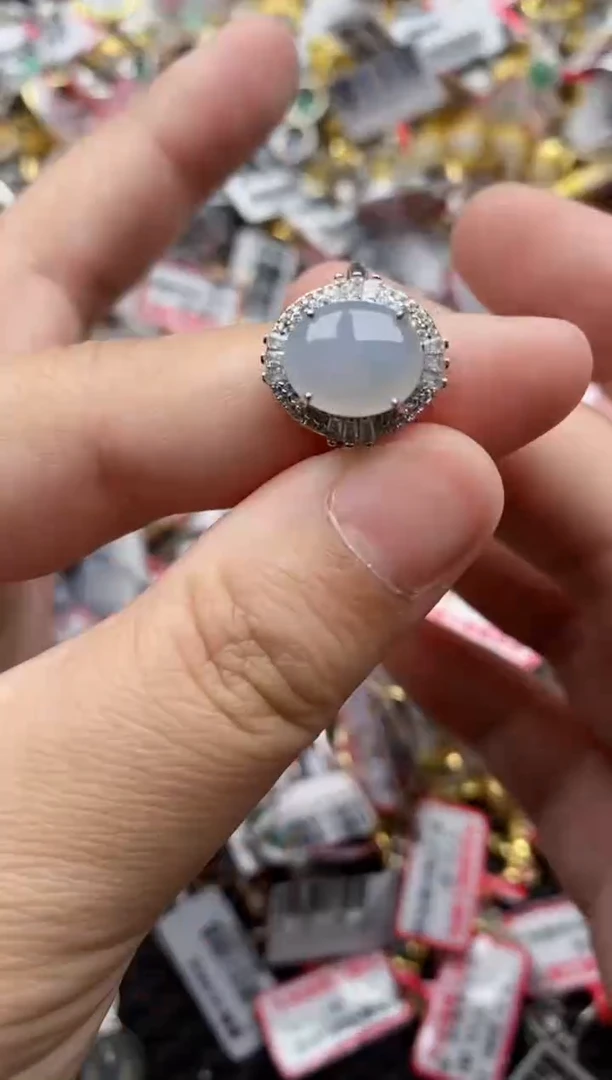 【闪购商品】翡翠戒指银S925镶嵌222222---3