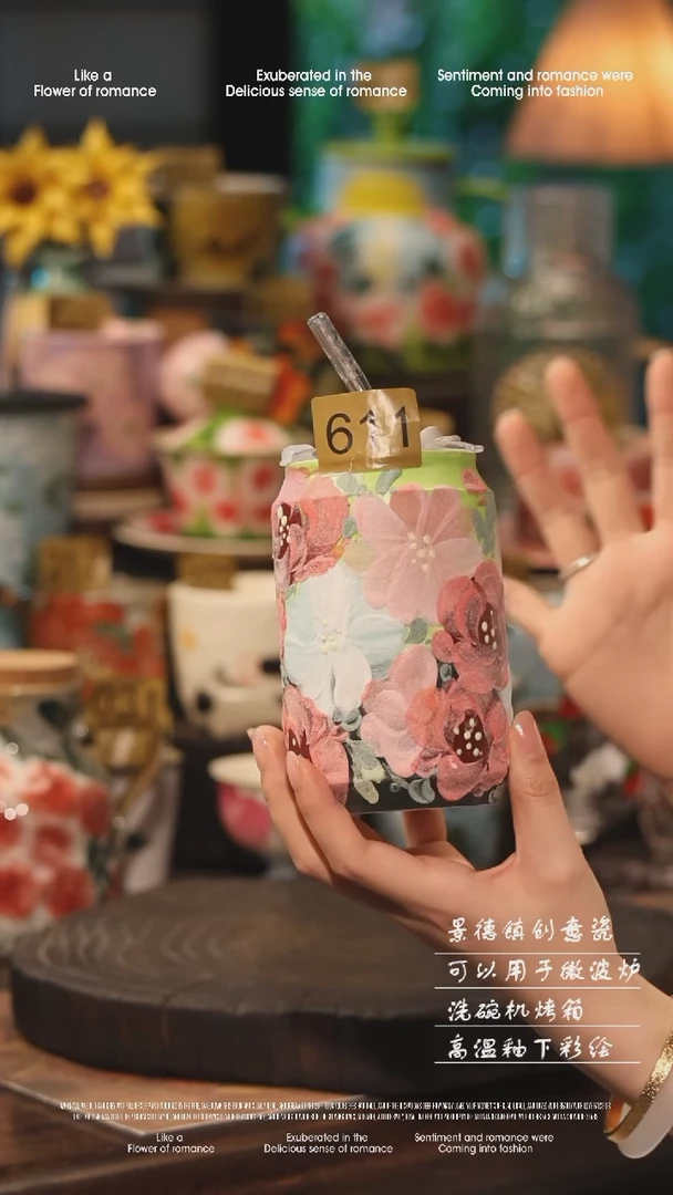 陶瓷景德镇高温釉下彩手工手绘款式