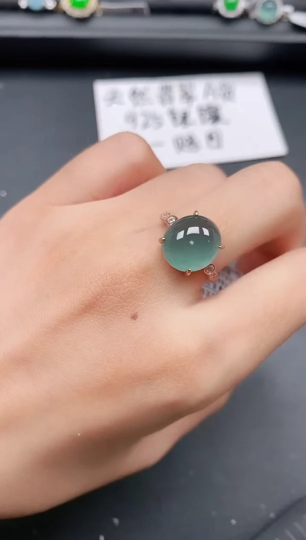银S925镶嵌戒指翡翠1111