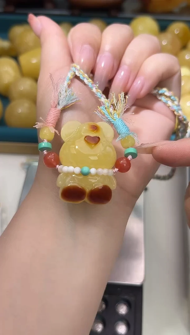 裸石琥珀未镶嵌琥珀蜜蜡吊坠