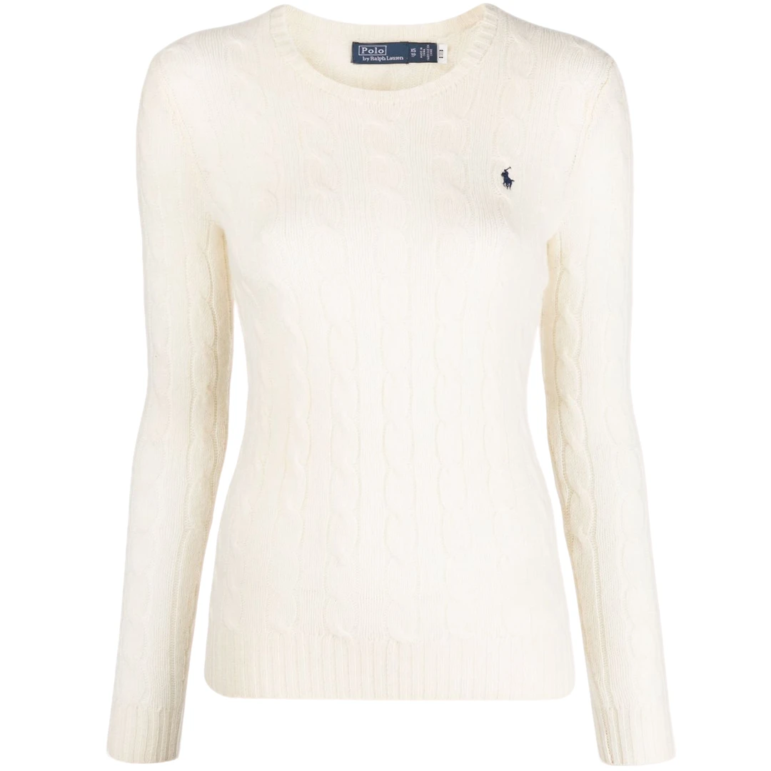 拉夫劳伦 羊毛圆领绞花针织毛衣 211910421001