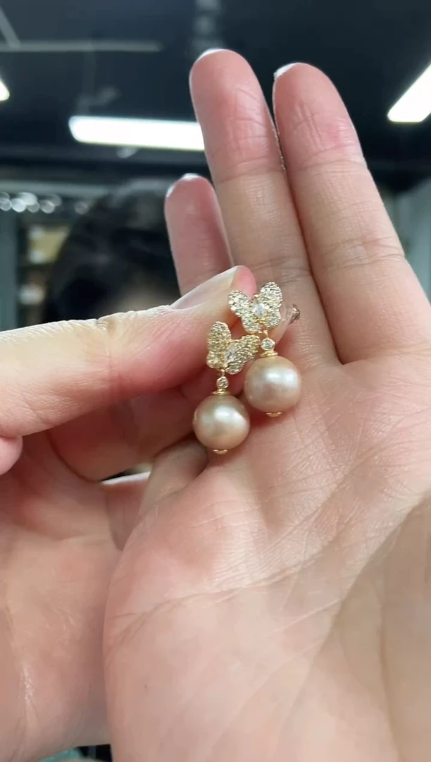 【闪购商品】淡水珍珠耳饰未镶嵌多样性发其一颜色微差