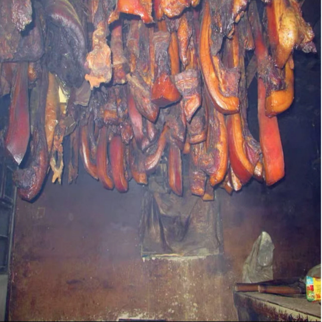 正宗农家土猪前后腿肉现称现拍柴火烟熏老腊肉