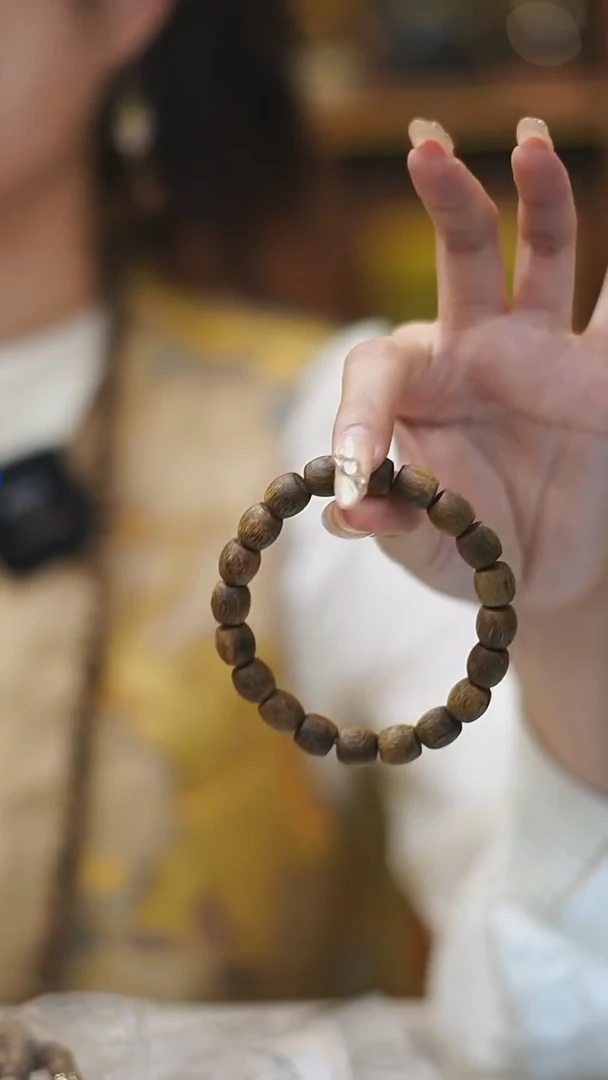 沉香手串9mm香脉鼓珠单圈9g+多样性发一