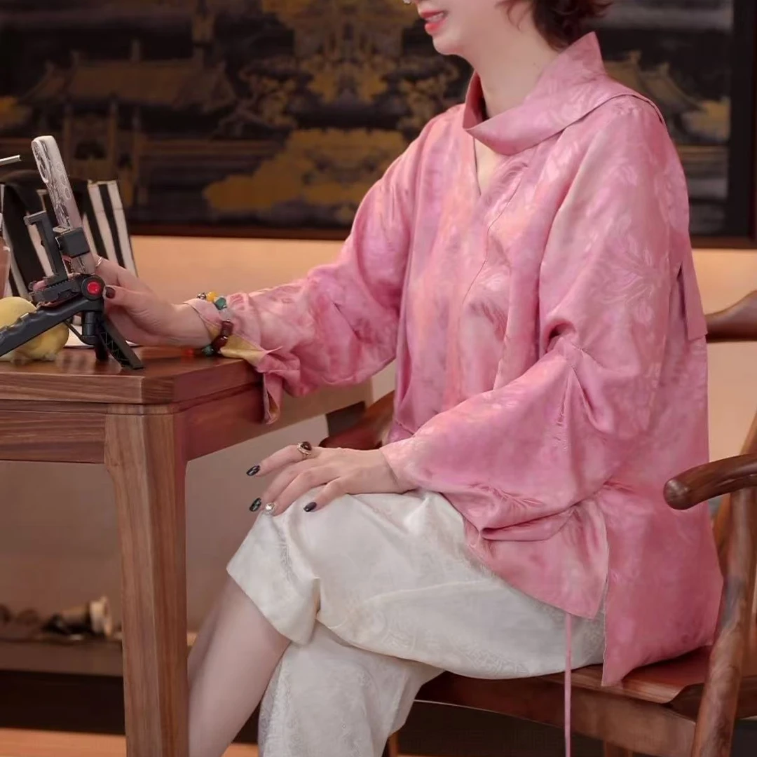 朱总原创设计XZS117J棠霞引流云袖上衣