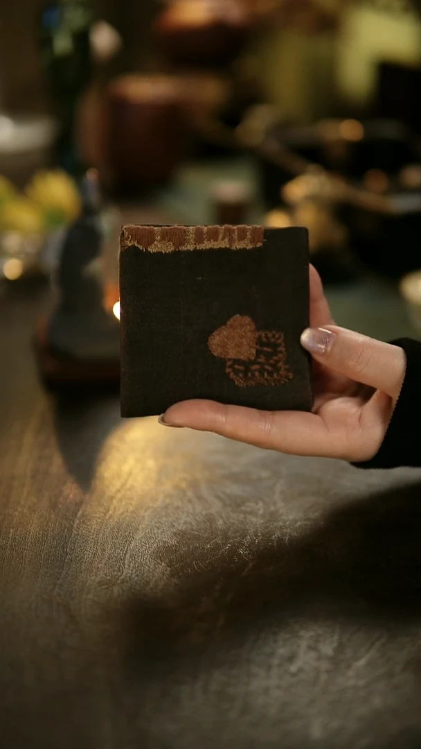 阿眠   香云纱真丝茶巾大号