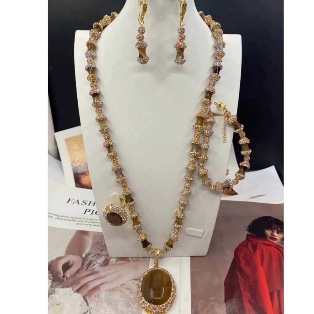 铜合金贝壳项链 仿珍珠项链项链taxmarjan项链四件套女士时尚长款