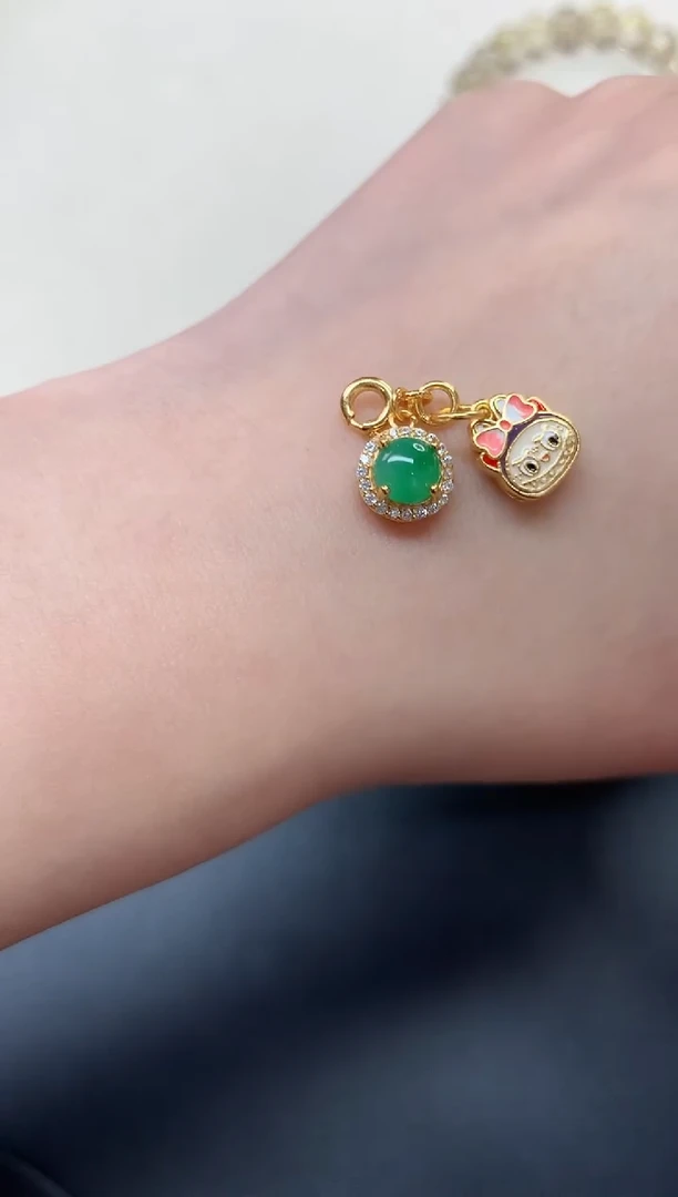 翡翠银S925镶嵌吊坠(不含链)W270|多样性发货一件|258