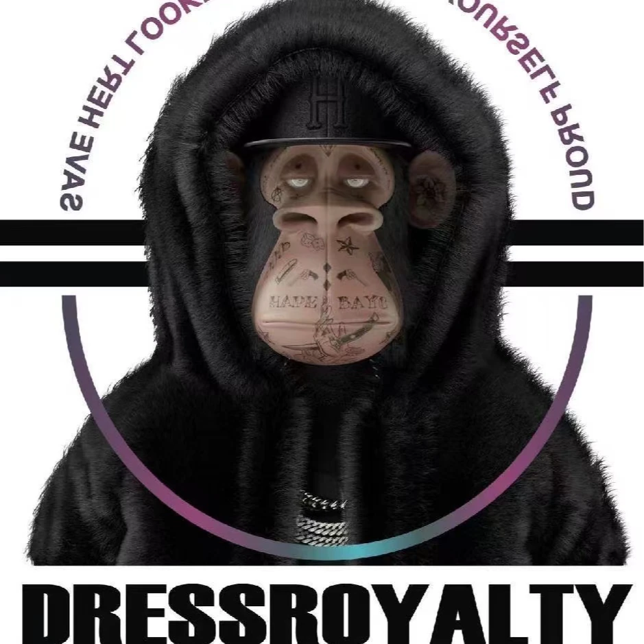 DRESS ROYALTY后图标假两件短袖T恤宽松韩潮设计短袖-7020155