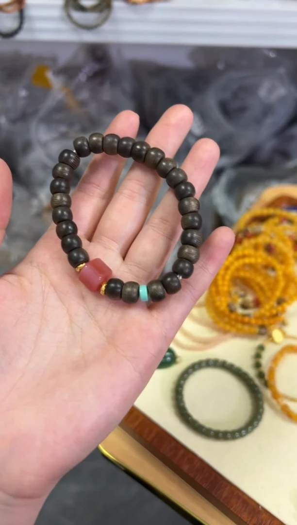 【闪购商品】玛瑙/玉髓手链未镶嵌粉诺玛瑙奇楠款手链[3399]