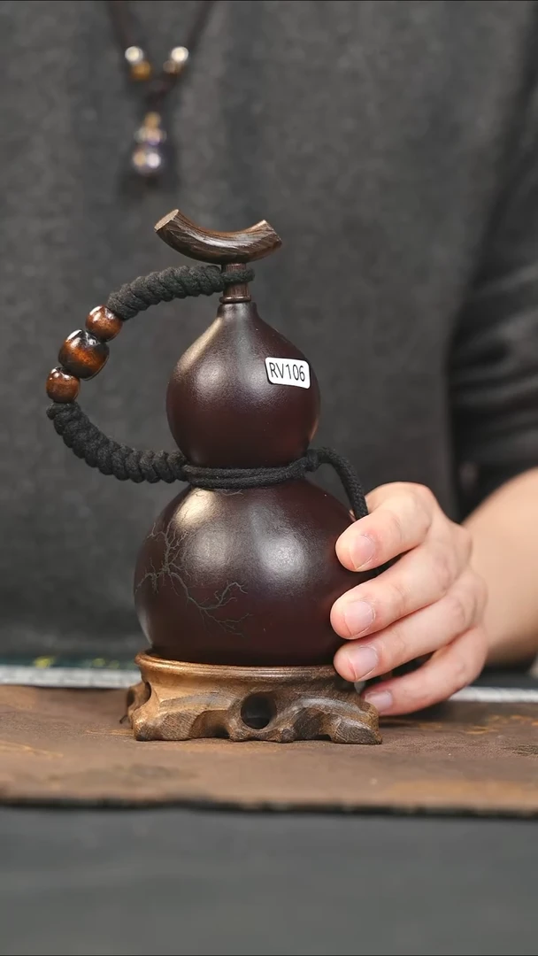 【闪购商品】RV106大漆酒葫芦不包手串及旋转底座