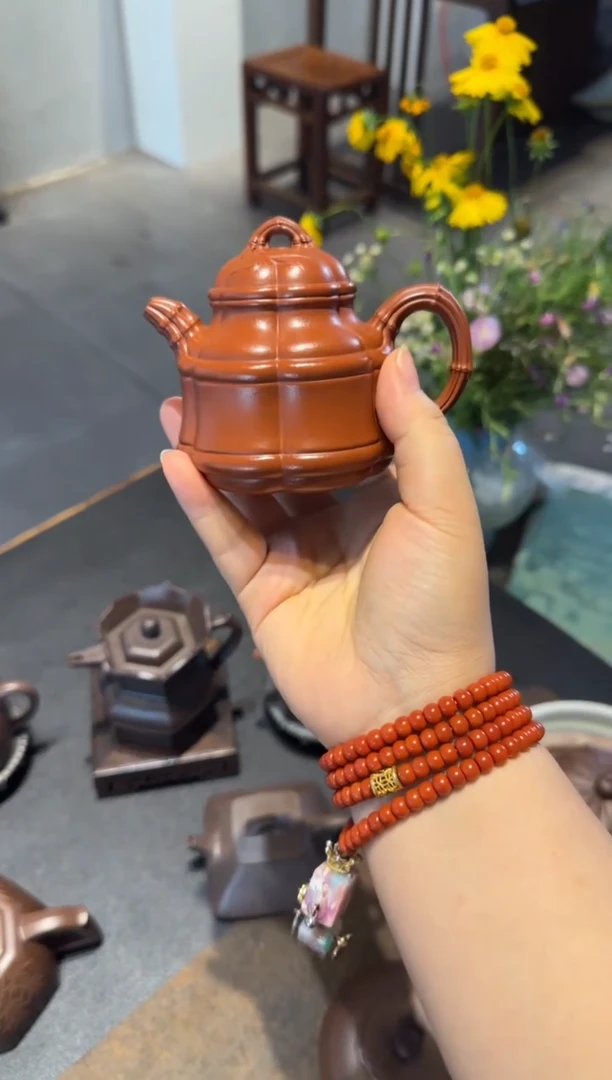 茶壶紫砂海棠竹鼎