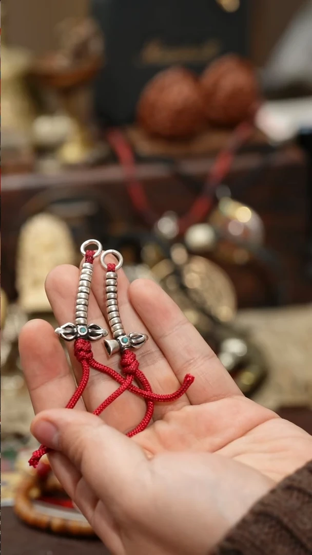 把件柏香籽/百香籽松松镶嵌计数器一对