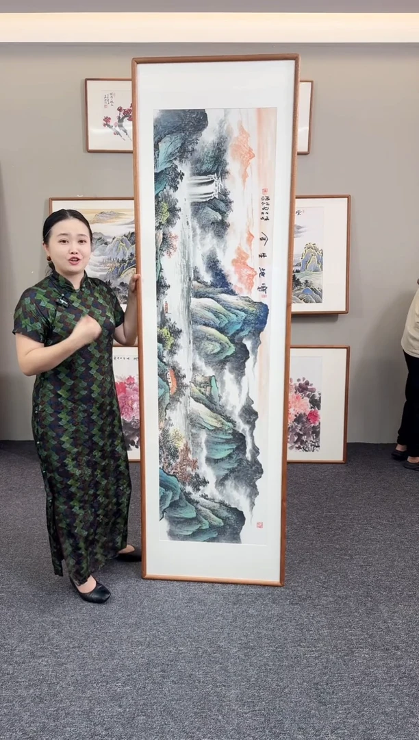国画宝地生金210*60手绘作品