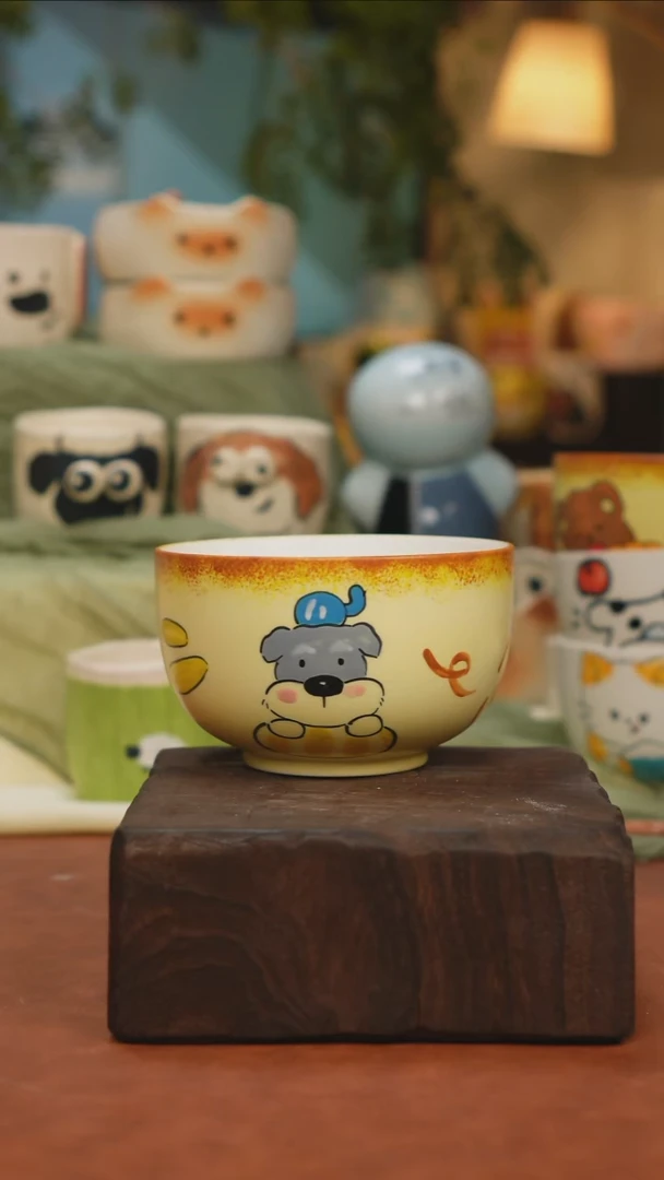 杯子景德镇一休瓷屋  小熊碗