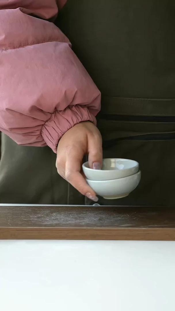 【闪购商品】陶瓷粗陶天青茶盏2只装微瑕@4-2@