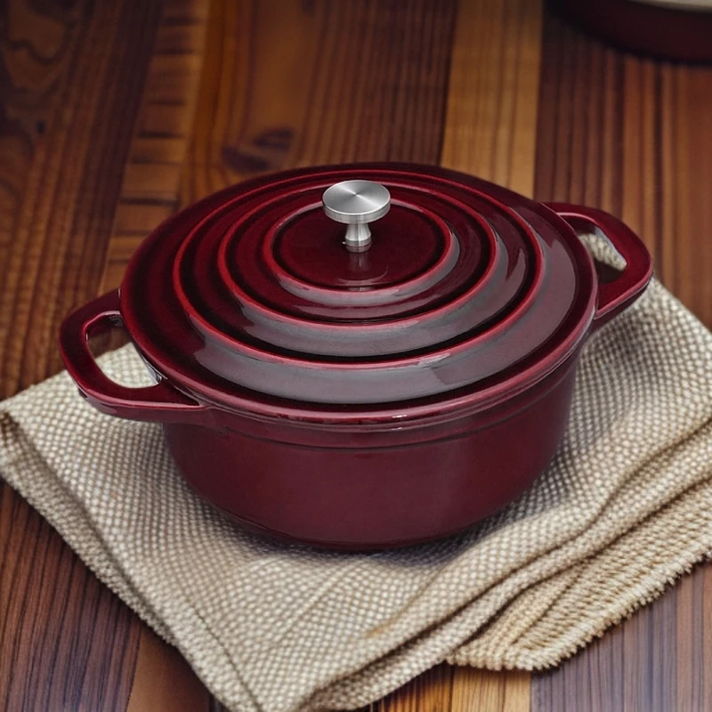 铸铁珐琅锅14cm小迷你小炖锅一人食宝宝辅食锅