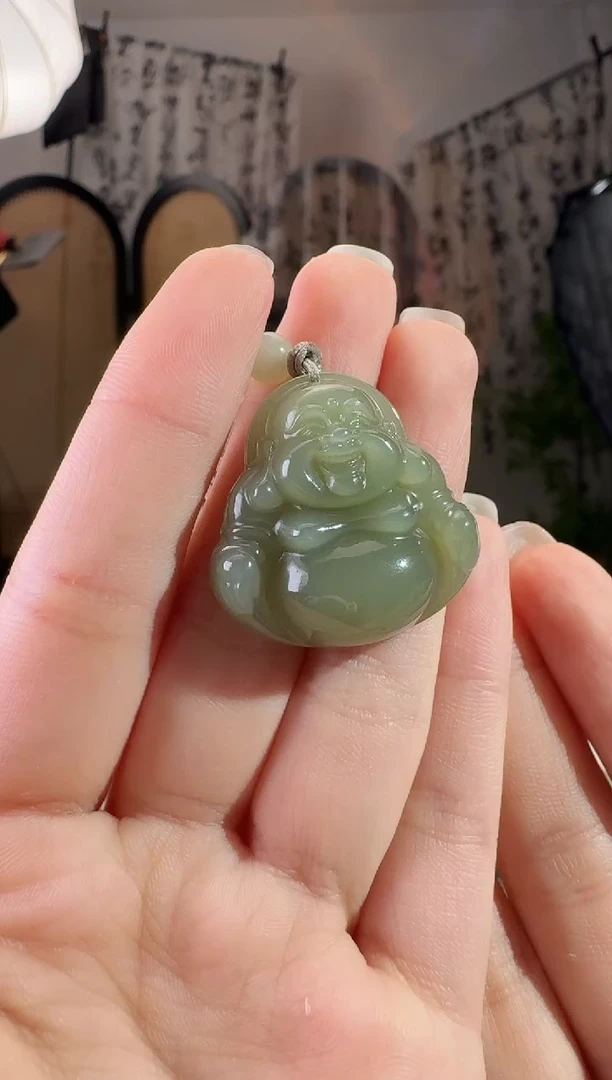 和田玉未镶嵌颈饰佛公 新p