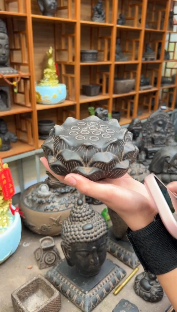 陶土莲蓬实心底座