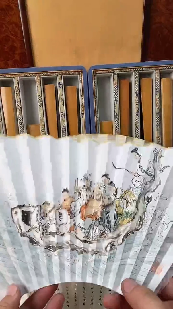 扇子苏工八仙扇面