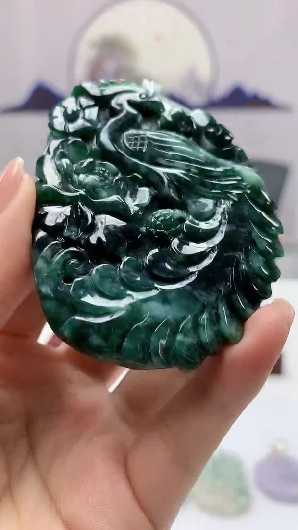 【闪购商品】定制翡翠未镶嵌4812ms-毛货157凤凰