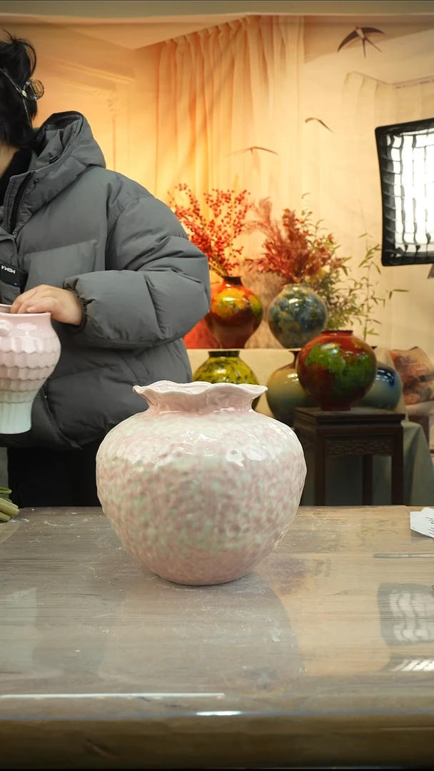 高22口14高温陶瓷花瓶