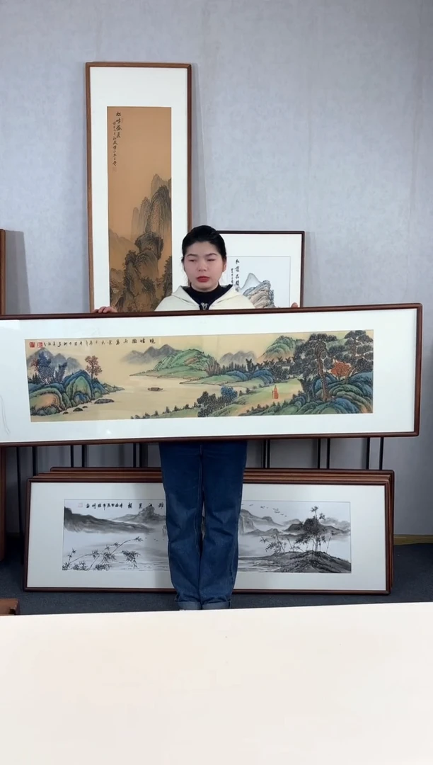 【闪购商品】国画手绘*晓烟微雨碧云天*52*172cm