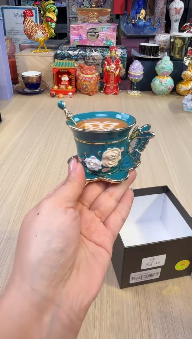 185七宝绿色大号咖啡杯