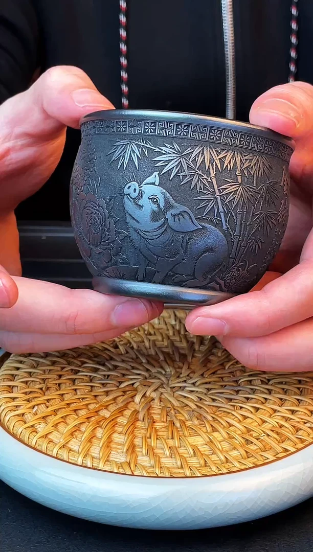 生肖杯猪杯 石黄  主人杯