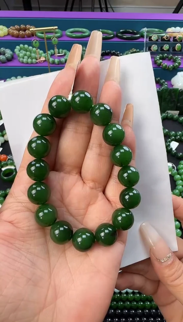 未镶嵌手串和田玉卡13单圈手串