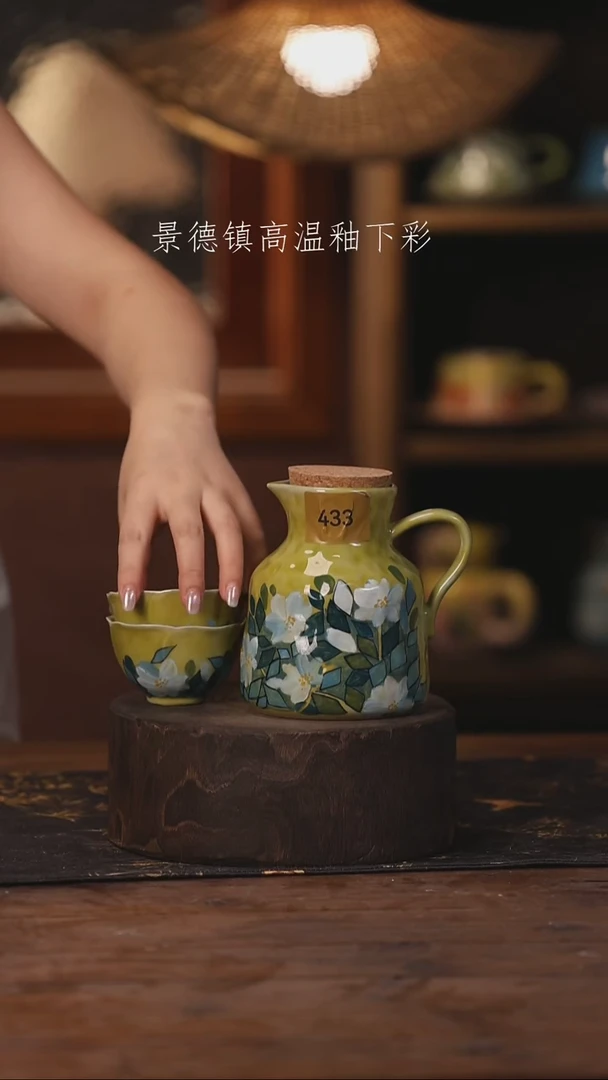 陶瓷景德镇高温釉下手绘陶瓷433