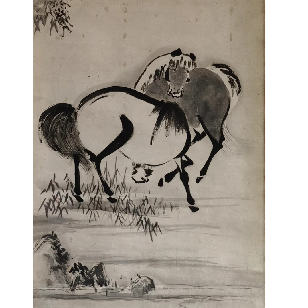 【辽拍】V240805-1-30《马》（5.9平尺) 纸本镜片 DD7