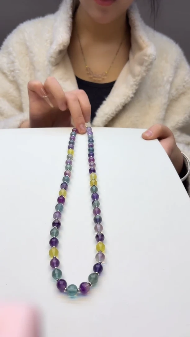 水晶摆件未镶嵌天然萤石项链