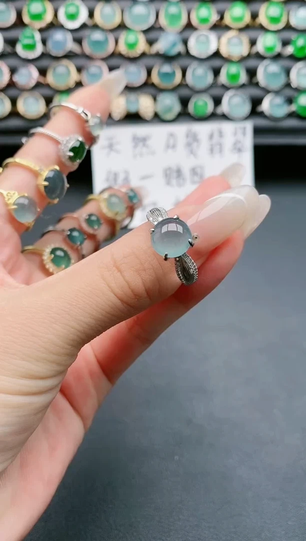 【闪购商品】翡翠戒指银S925镶嵌11111