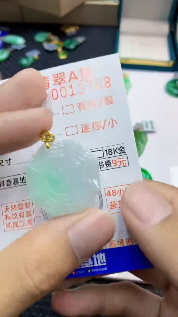 翡翠未镶嵌吊坠(不含链)1