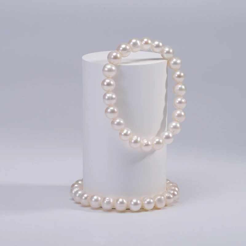 【 天山雪白】淡水无核珍珠 弹力绳仙女手链 (多样发一）