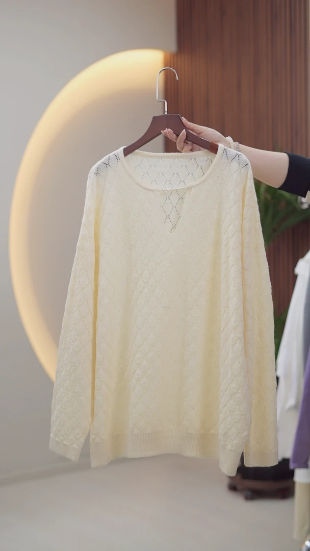 定制针织衫女大码6680长袖时尚