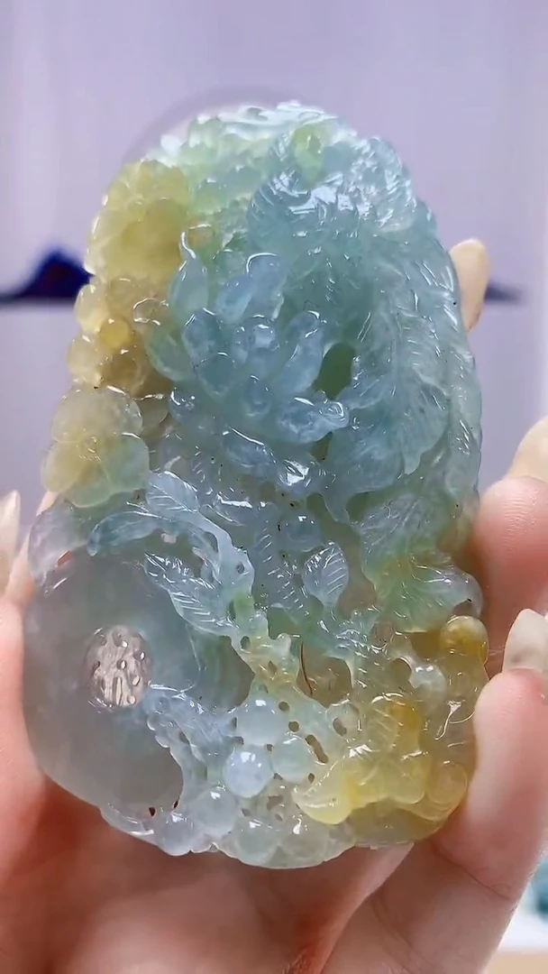 未镶嵌定制翡翠4829DD-毛货挂件89