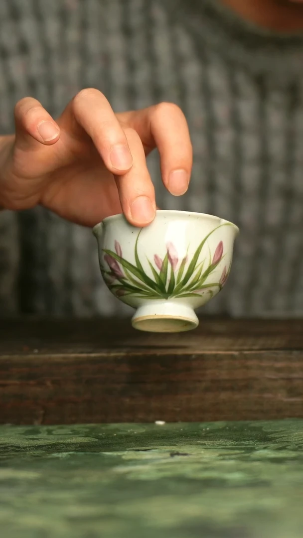 陶瓷青诗集手工手绘瓷器