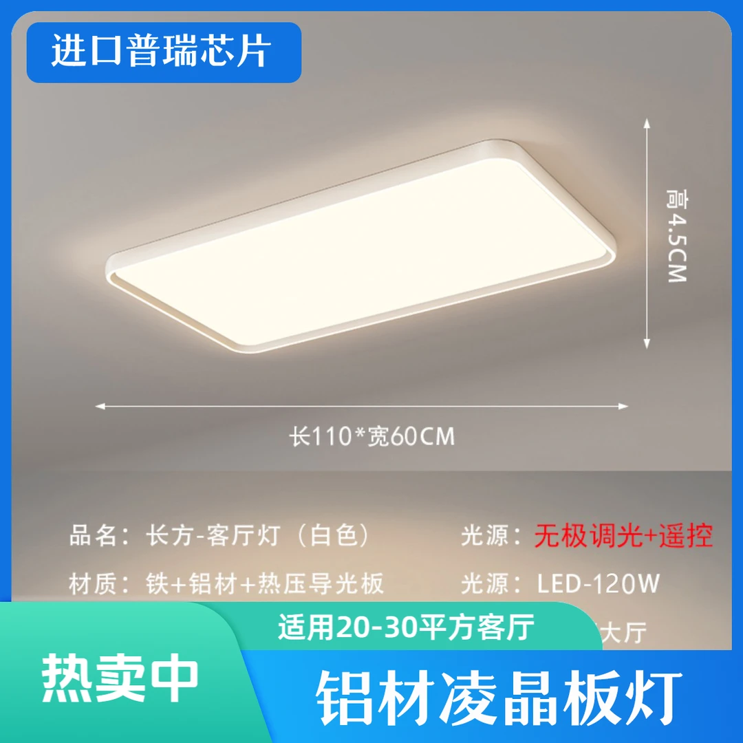 琪鑫照明【进口普瑞光源】（大号客厅吸顶灯）大客厅现代极简智能灯具