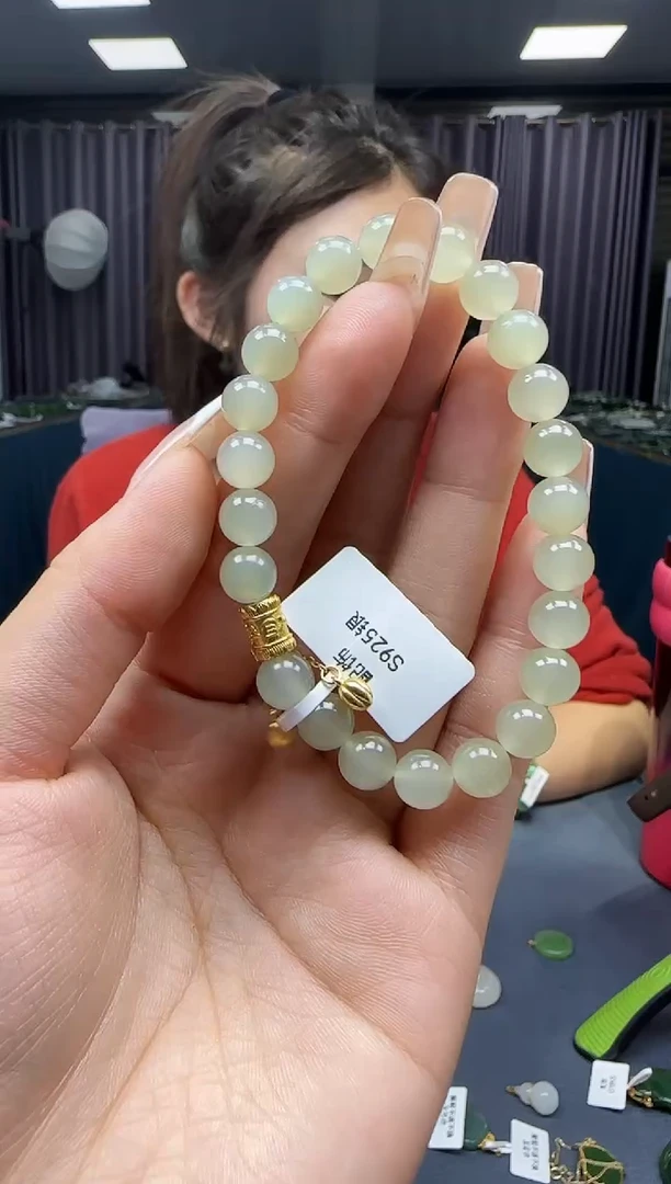 【闪购商品】和田玉手串银S925镶嵌1