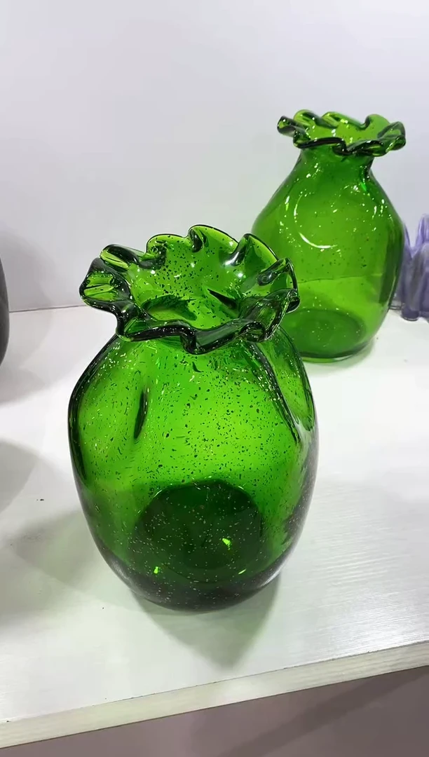 慕忆家手作琉璃花瓶微瑕