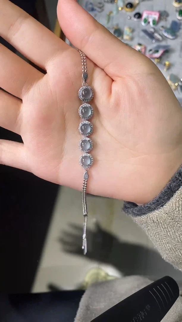 银S925镶嵌戒指翡翠36788