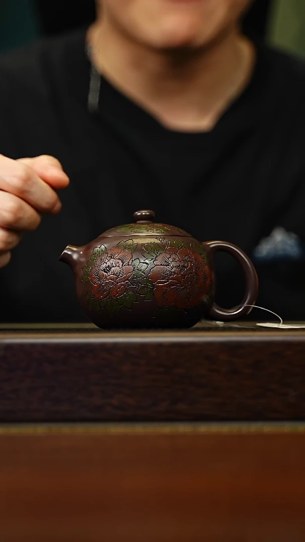 茶壶紫砂宜兴原矿 手工 紫砂壶容量220CC